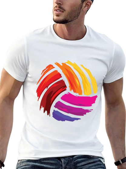 Colorful Volleyball Graphic Tee