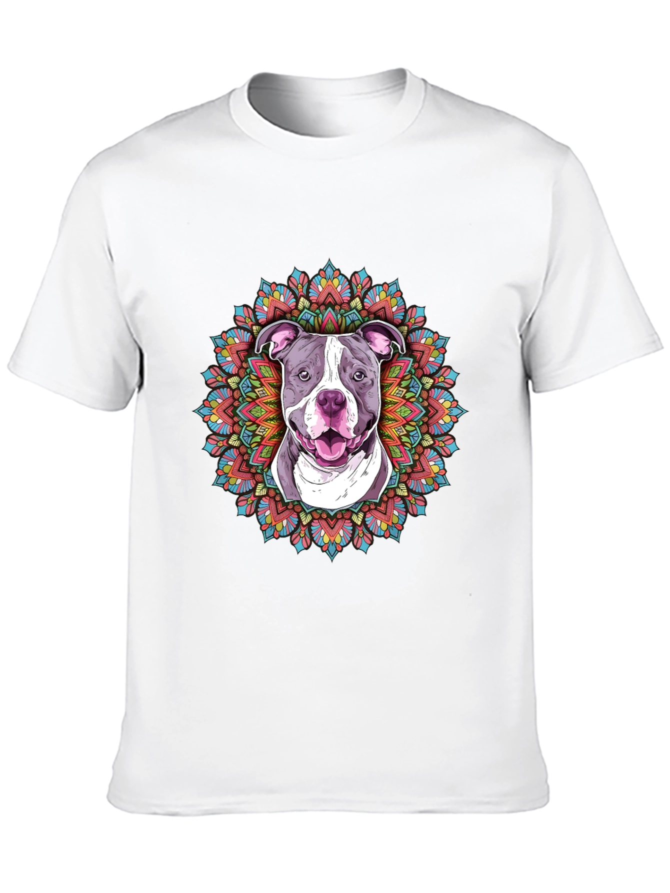 Pitbull Mandala Graphic Tee - Stylish Dog Lover Shirt