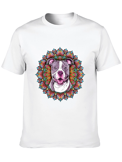 Pitbull Mandala Graphic Tee - Stylish Dog Lover Shirt