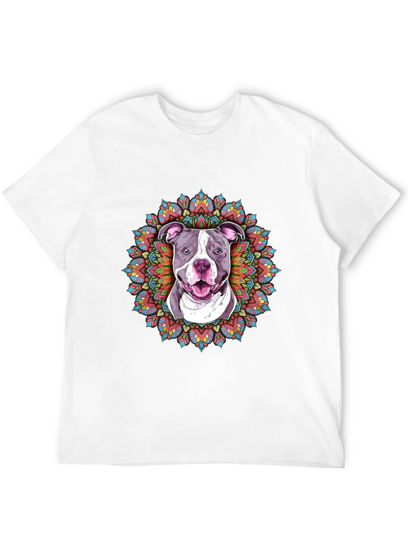 Pitbull Mandala Graphic Tee - Stylish Dog Lover Shirt