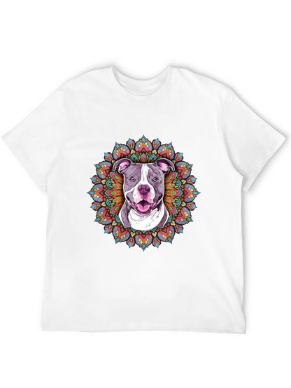 Pitbull Mandala Graphic Tee - Stylish Dog Lover Shirt