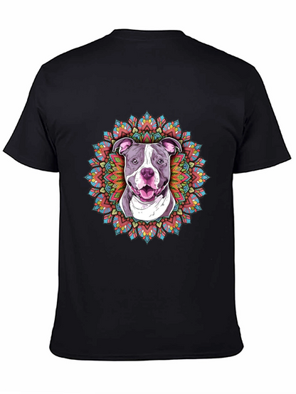 Pitbull Mandala Graphic Tee - Stylish Dog Lover Shirt