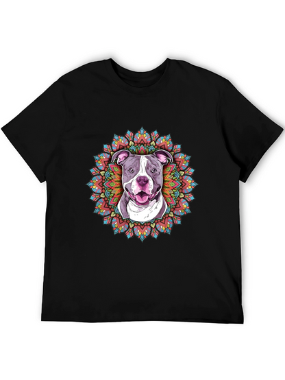 Pitbull Mandala Graphic Tee - Stylish Dog Lover Shirt