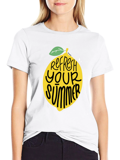 Refresh Your Summer Black Graphic Tee