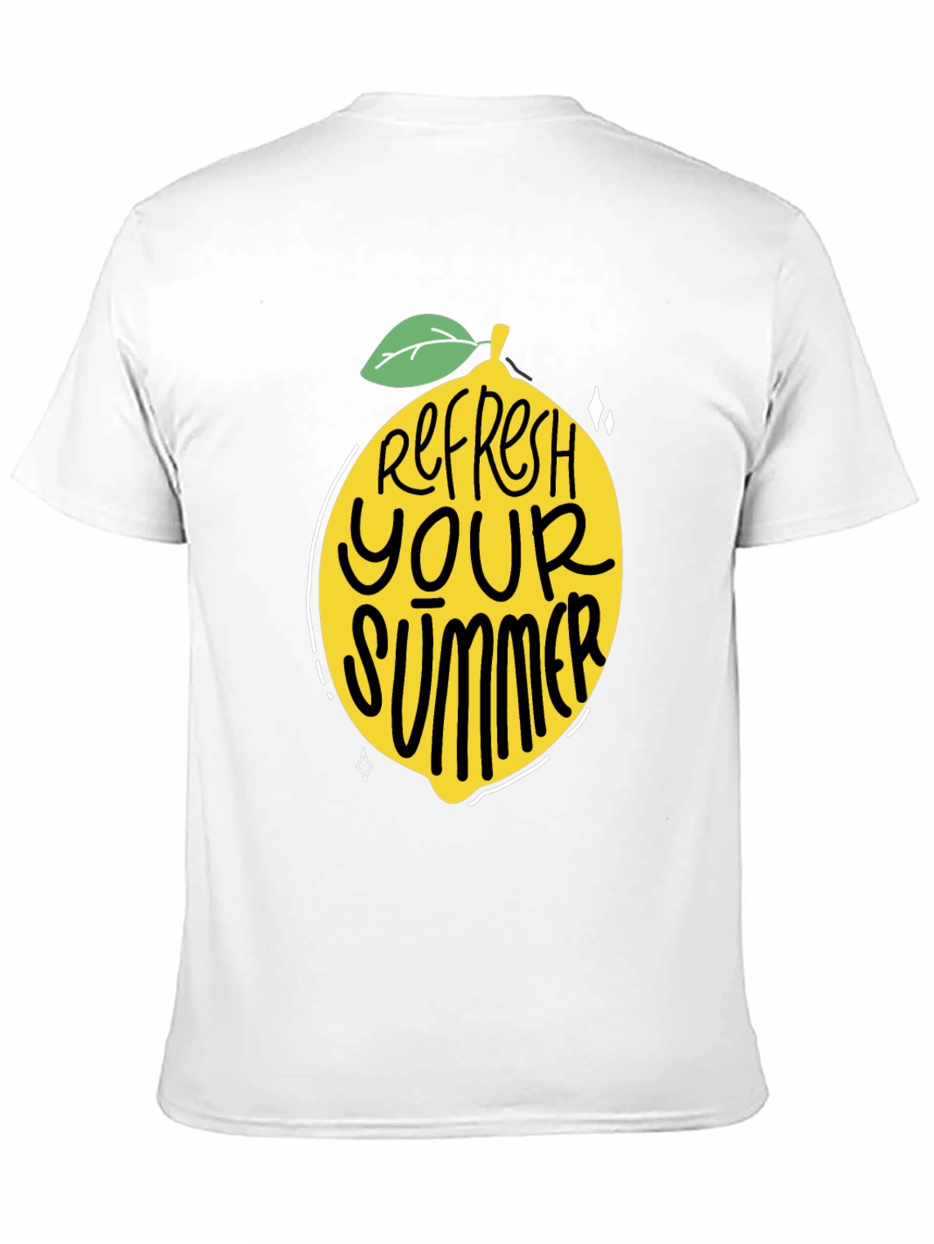 Refresh Your Summer Black Graphic Tee