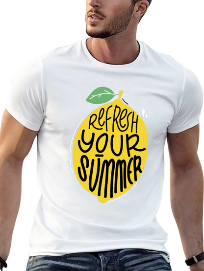 Refresh Your Summer Black Graphic Tee