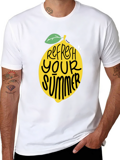 Refresh Your Summer Black Graphic Tee