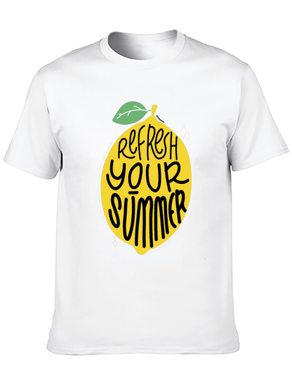 Refresh Your Summer Black Graphic Tee