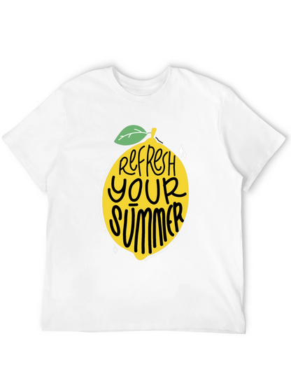 Refresh Your Summer Black Graphic Tee