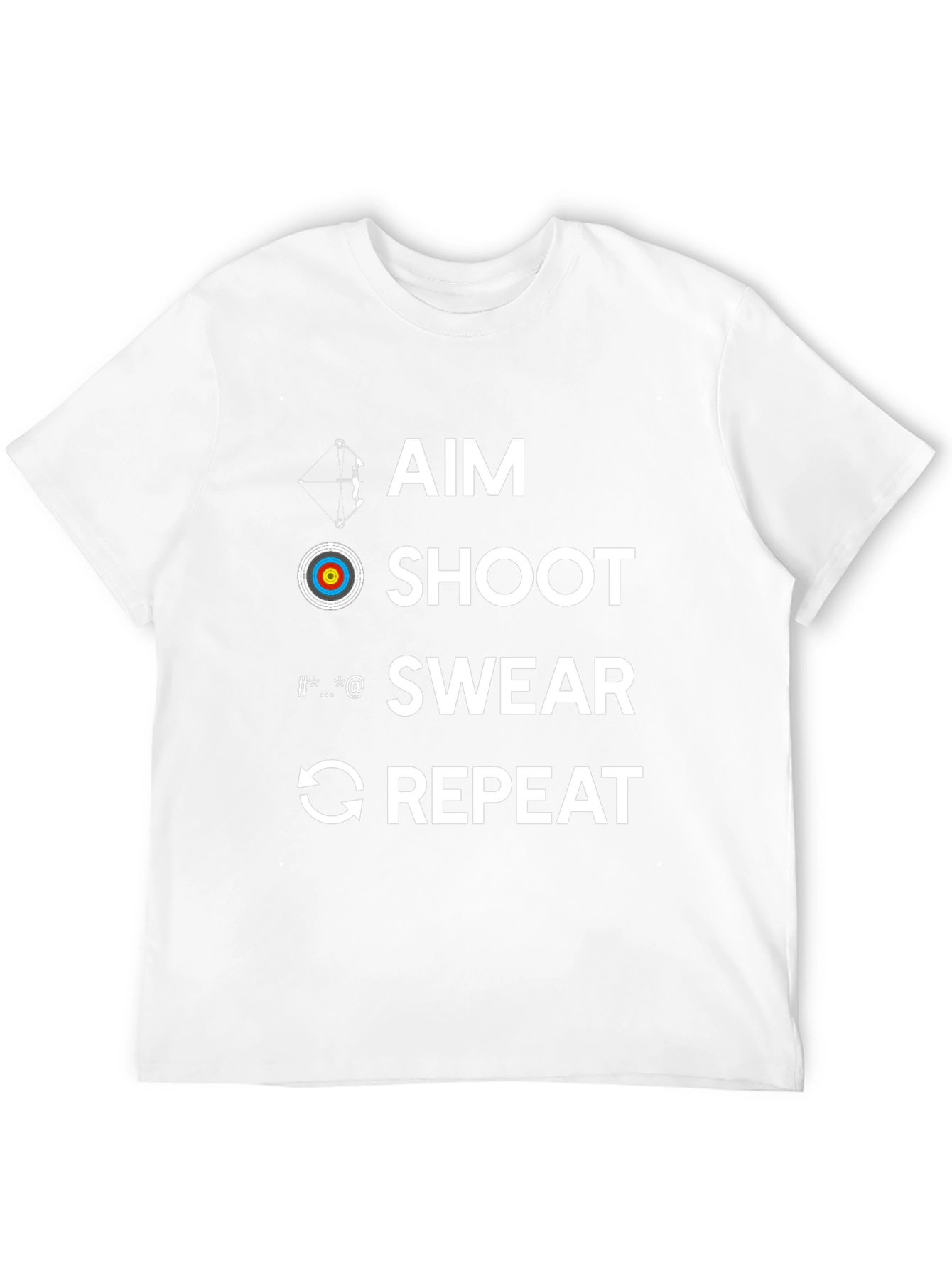 Aim Shoot Swear Repeat Archery T-Shirt