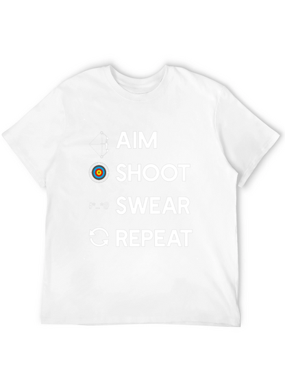 Aim Shoot Swear Repeat Archery T-Shirt