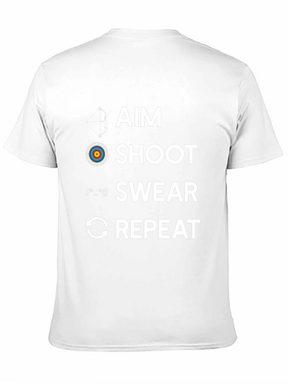 Aim Shoot Swear Repeat Archery T-Shirt