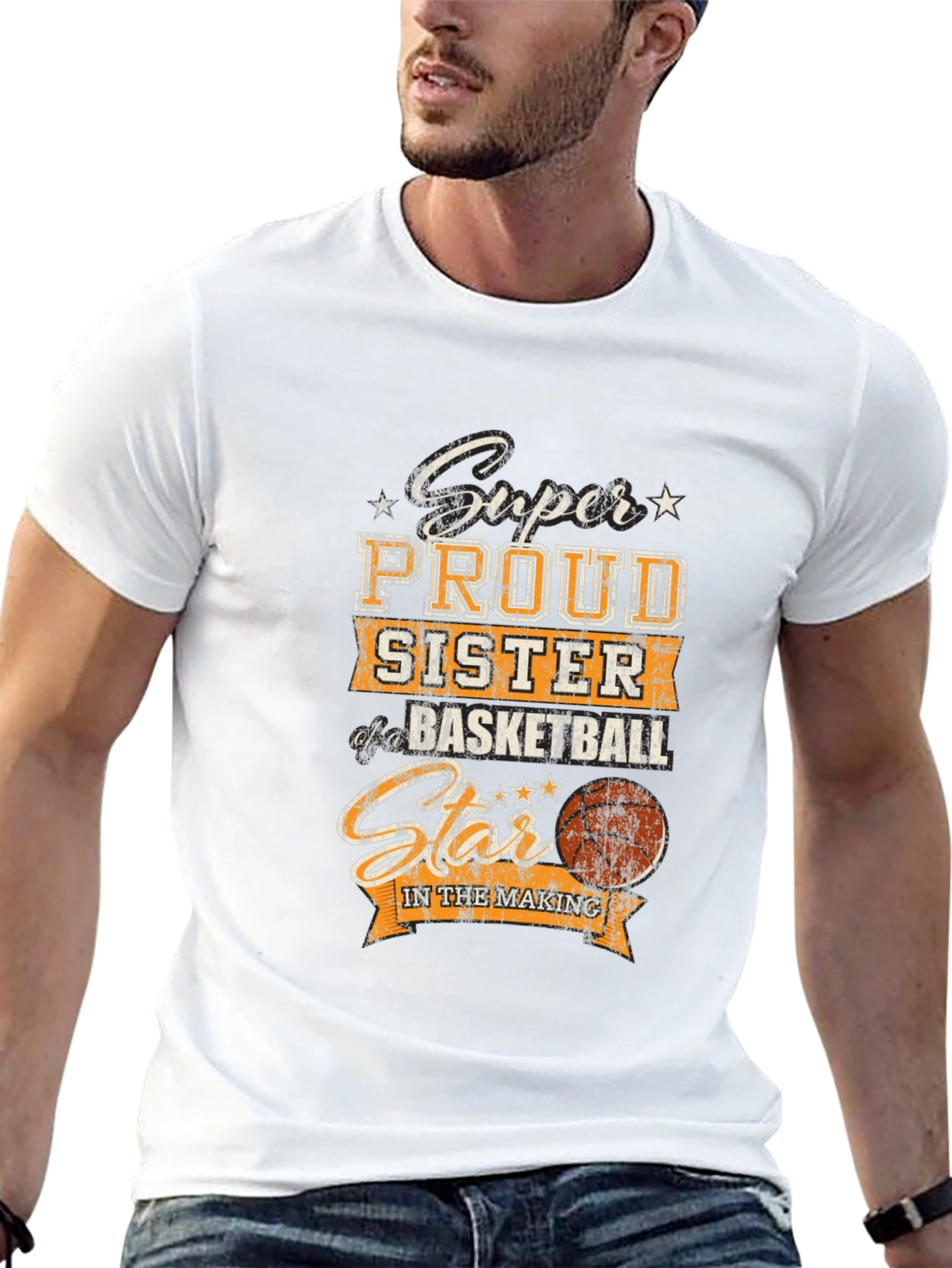 Proud Sister Basketball Star T-Shirt