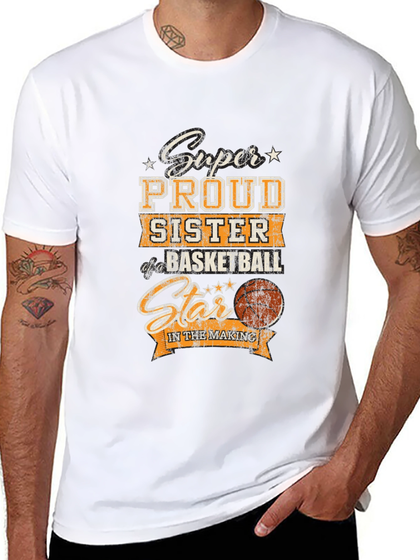 Proud Sister Basketball Star T-Shirt