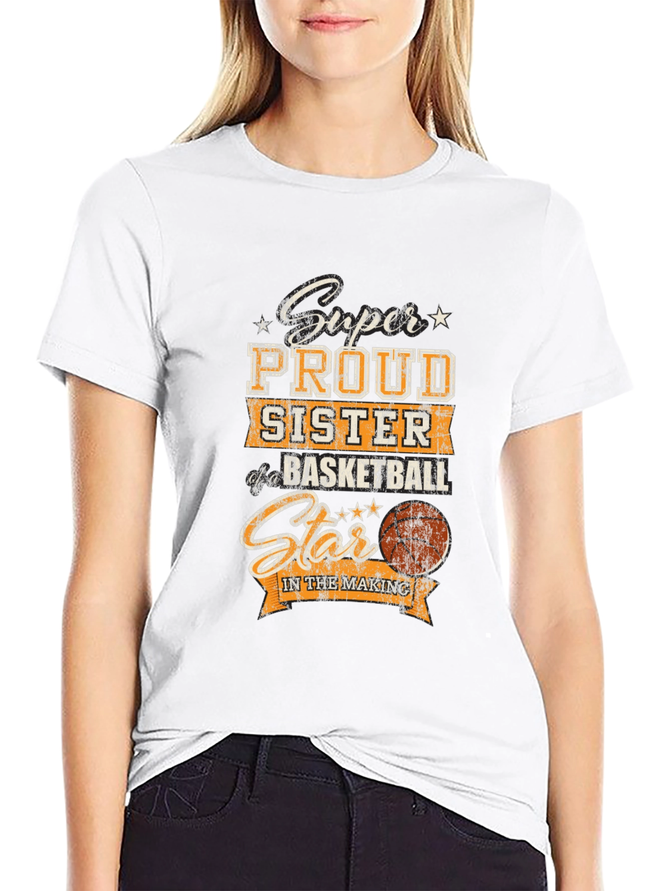 Proud Sister Basketball Star T-Shirt