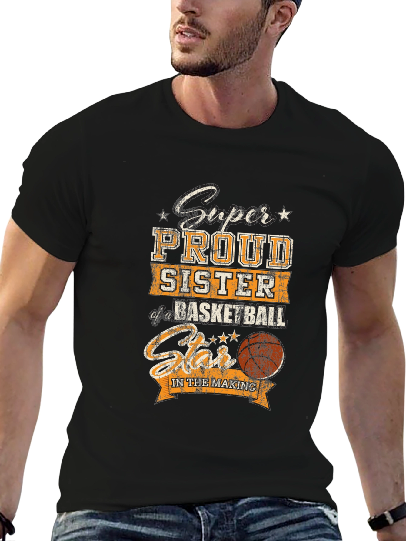 Proud Sister Basketball Star T-Shirt