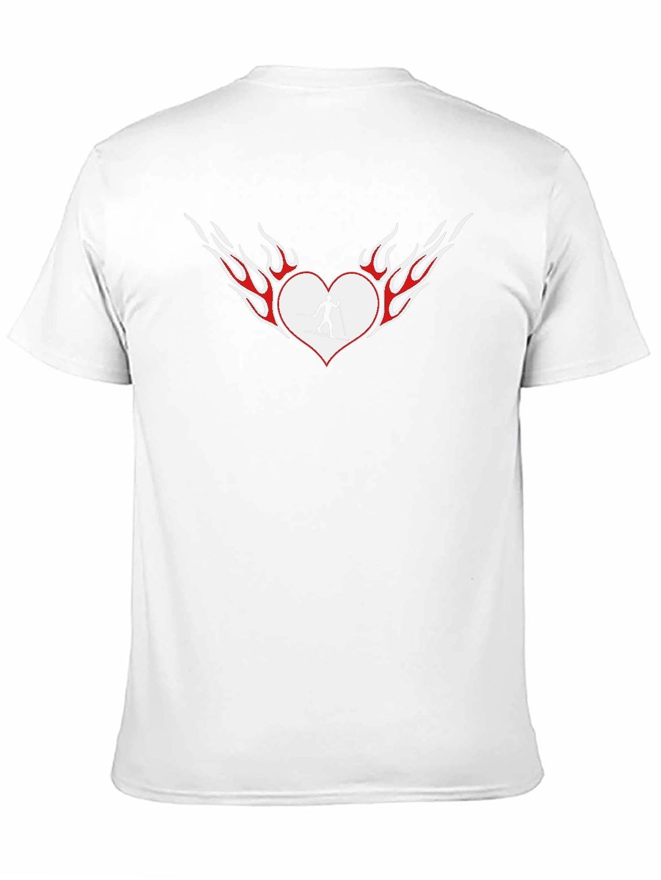Fiery Heart Skiing T-Shirt - Black
