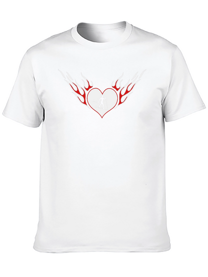 Fiery Heart Skiing T-Shirt - Black