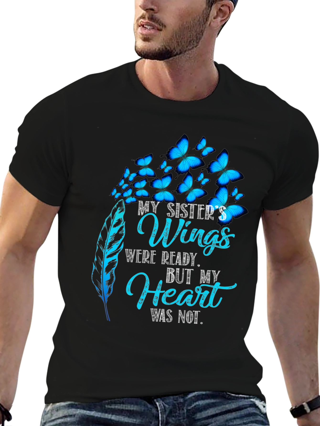 My Sisters Wings Butterfly Memorial T-Shirt