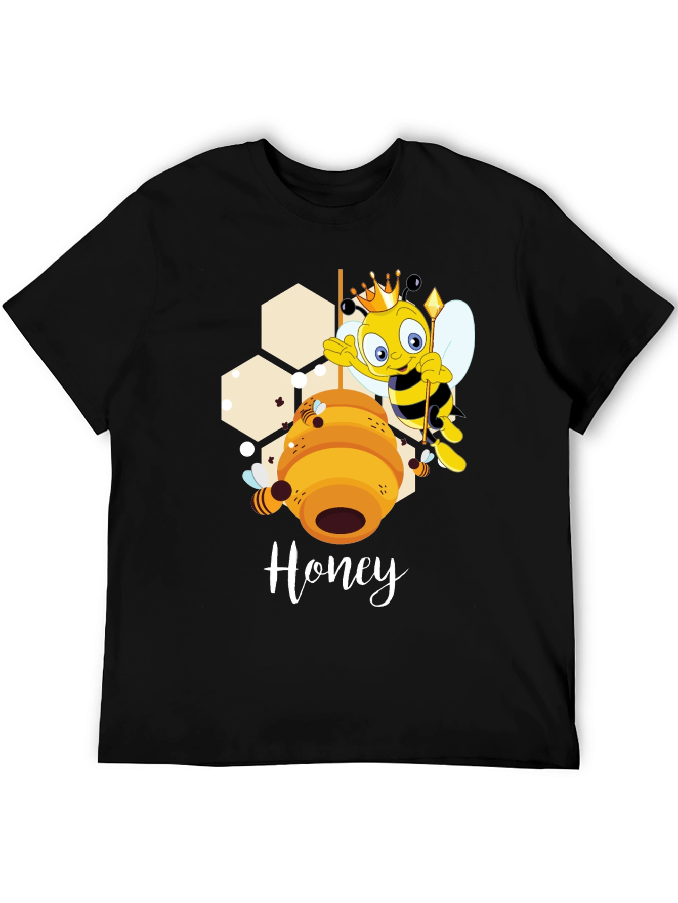 Honey Bee Cartoon Graphic T-Shirt