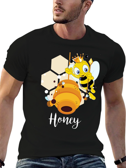 Honey Bee Cartoon Graphic T-Shirt