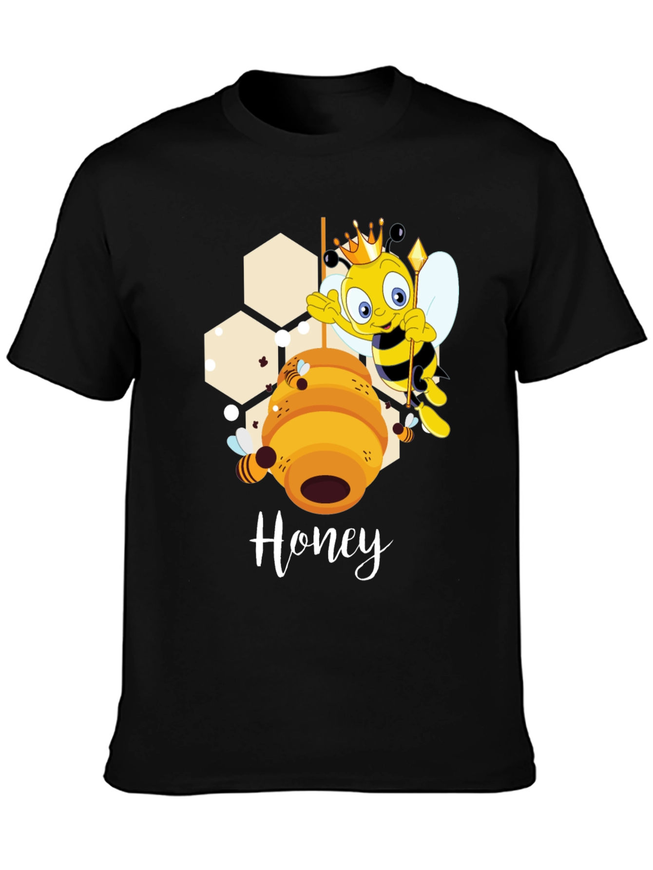 Honey Bee Cartoon Graphic T-Shirt
