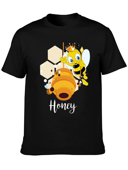 Honey Bee Cartoon Graphic T-Shirt