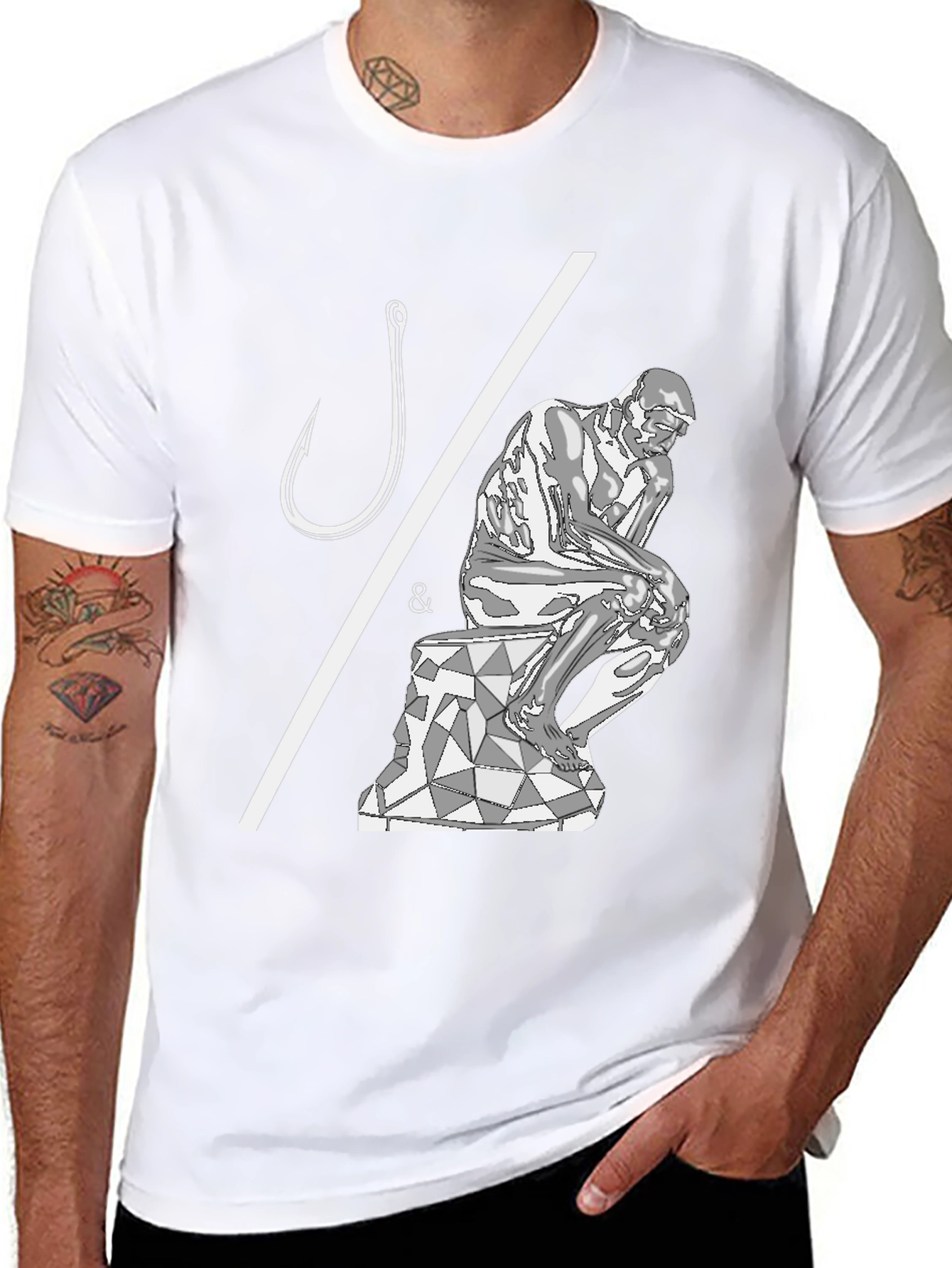 Philosophical Fishing T-Shirt - Hooked on Thinking