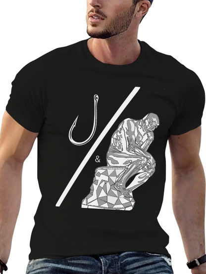Philosophical Fishing T-Shirt - Hooked on Thinking