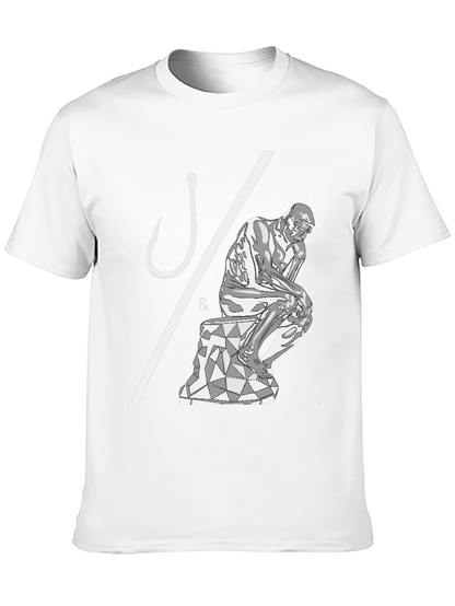 Philosophical Fishing T-Shirt - Hooked on Thinking