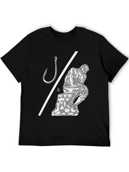 Philosophical Fishing T-Shirt - Hooked on Thinking