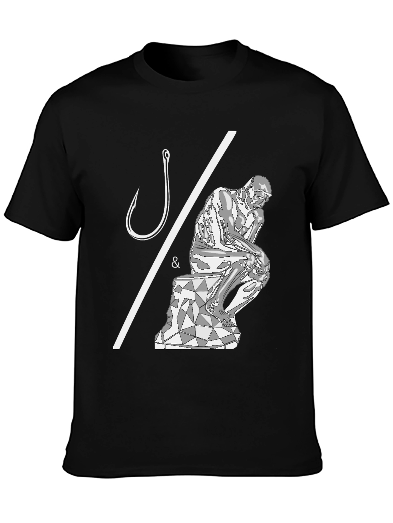 Philosophical Fishing T-Shirt - Hooked on Thinking