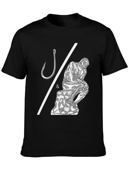 Philosophical Fishing T-Shirt - Hooked on Thinking