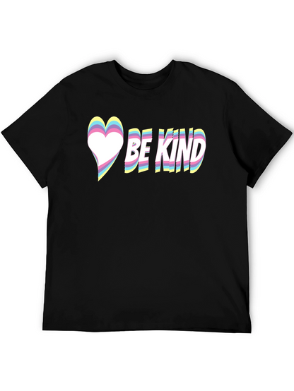 Be Kind Heart Graphic Tee - Black Casual T-Shirt
