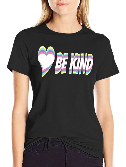 Be Kind Heart Graphic Tee - Black Casual T-Shirt