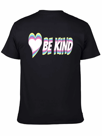 Be Kind Heart Graphic Tee - Black Casual T-Shirt