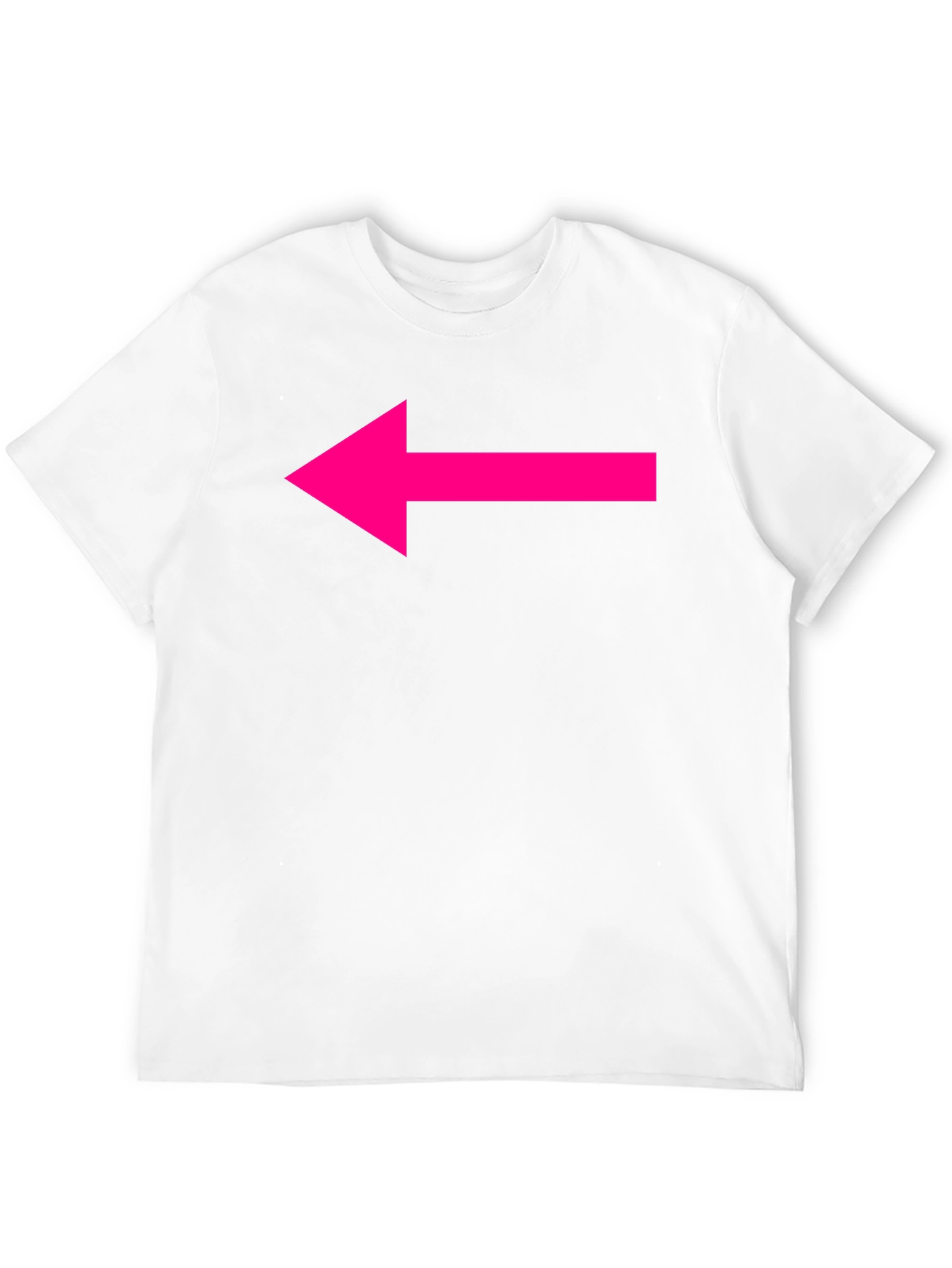 Black T-Shirt with Hot Pink Arrow Design