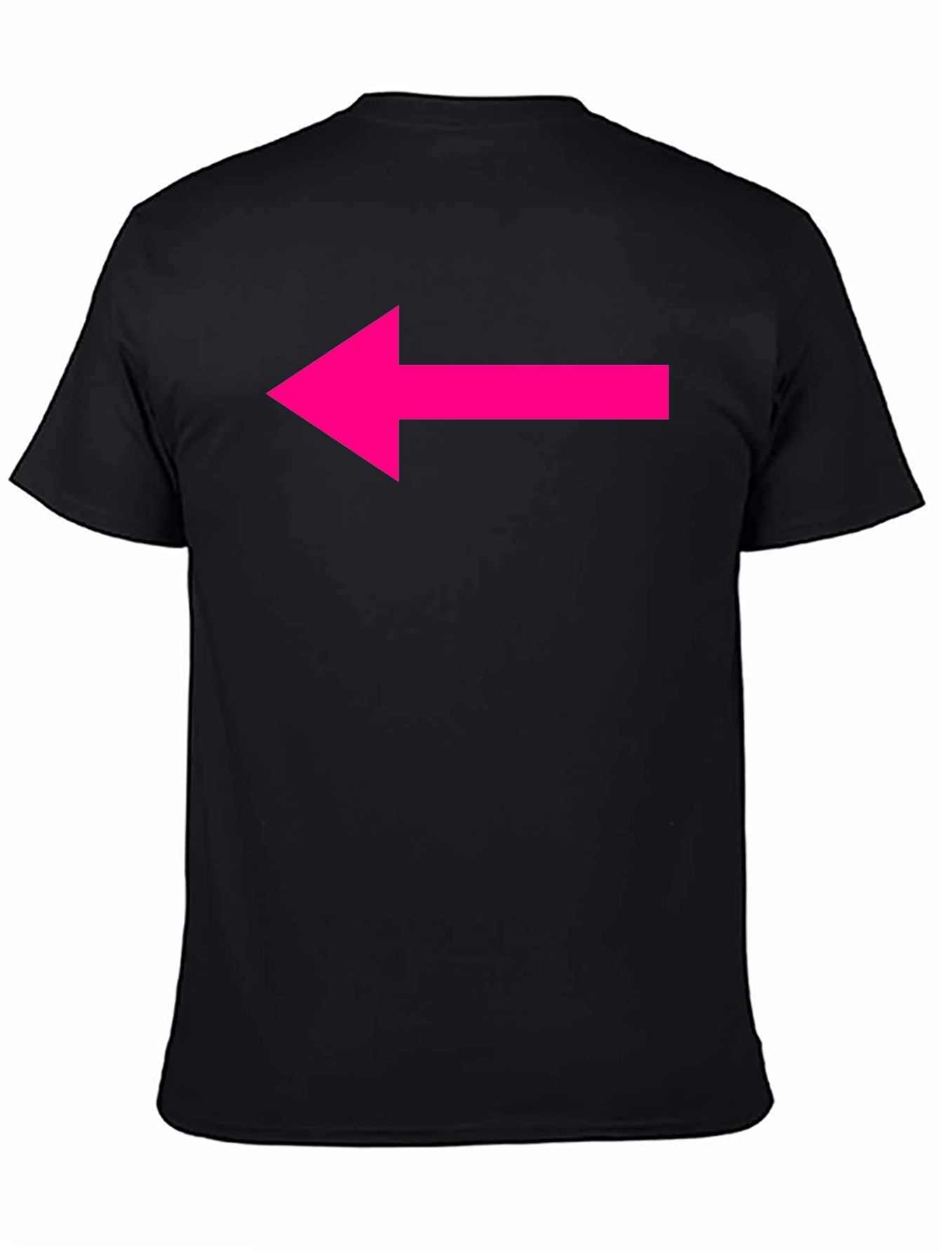 Black T-Shirt with Hot Pink Arrow Design
