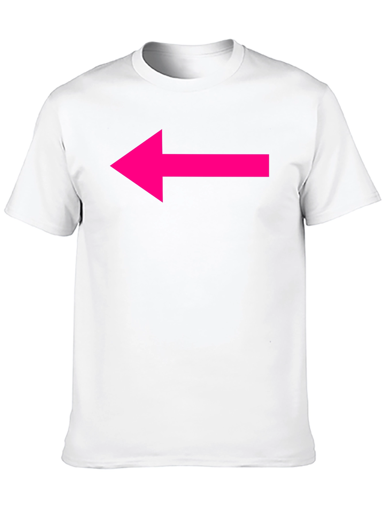 Black T-Shirt with Hot Pink Arrow Design