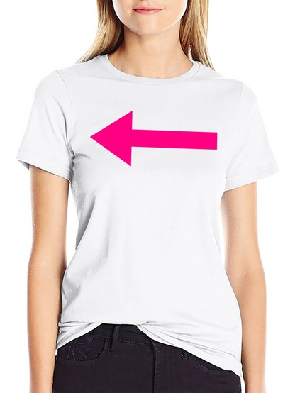 Black T-Shirt with Hot Pink Arrow Design