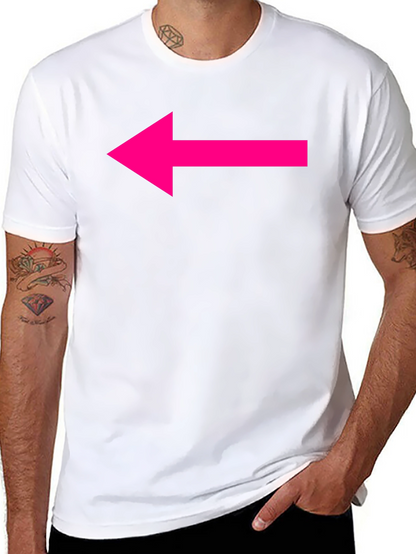 Black T-Shirt with Hot Pink Arrow Design