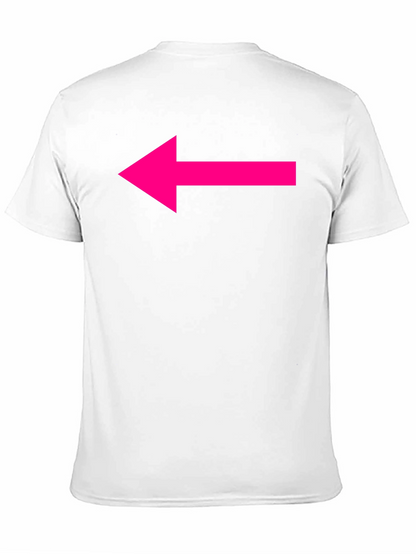 Black T-Shirt with Hot Pink Arrow Design