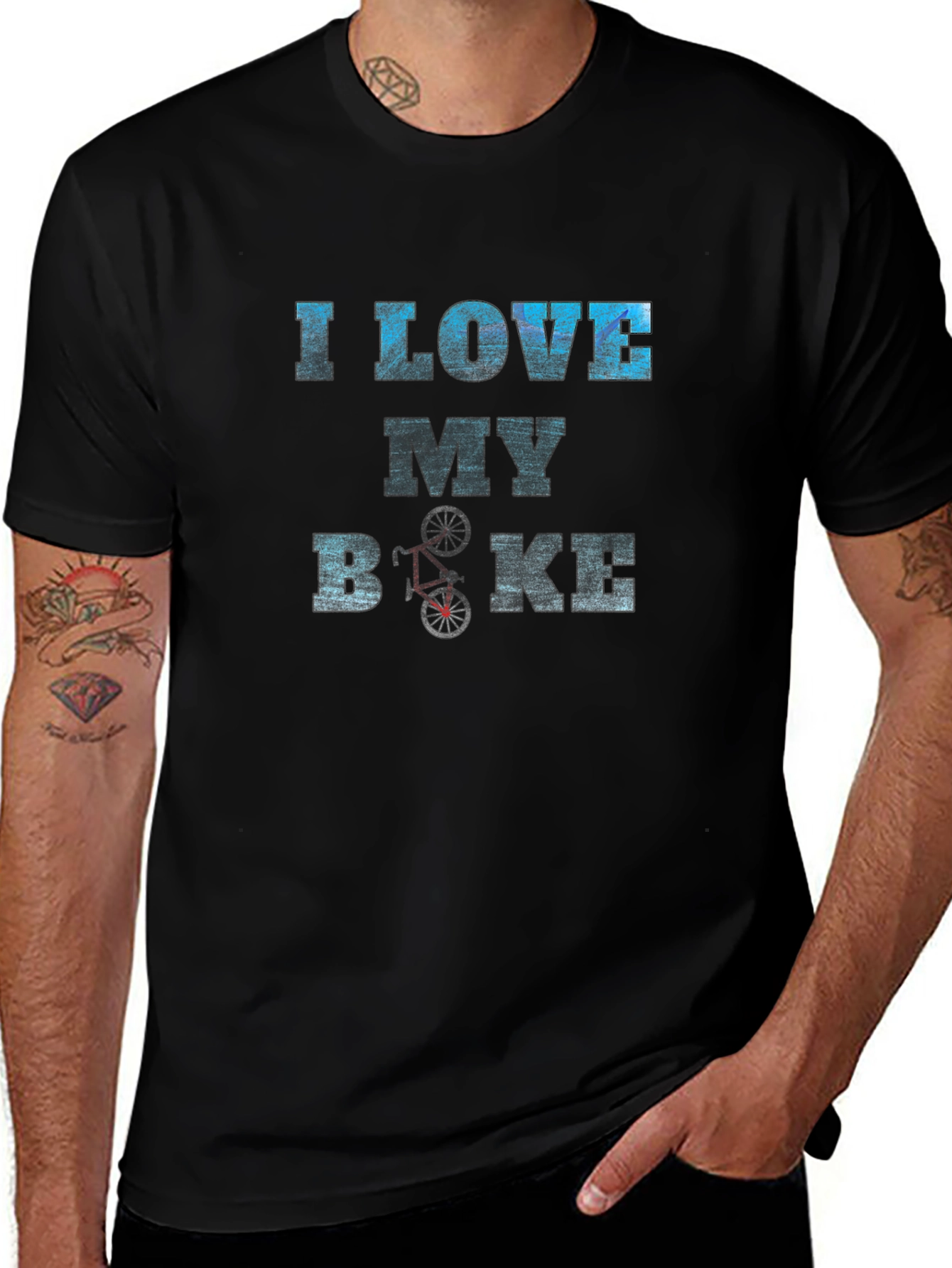 I Love My Bike Graphic Tee - Black
