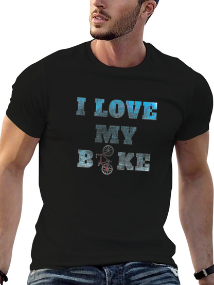 I Love My Bike Graphic Tee - Black