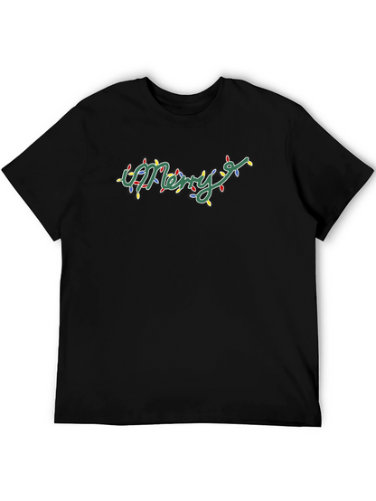 Merry Christmas Lights T-Shirt Holiday Tee