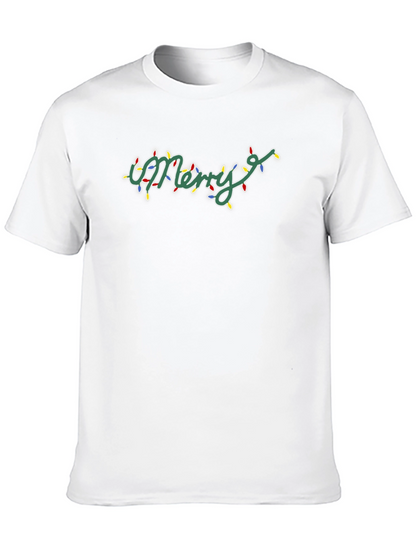 Merry Christmas Lights T-Shirt Holiday Tee