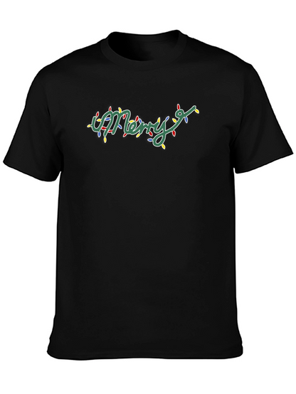 Merry Christmas Lights T-Shirt Holiday Tee