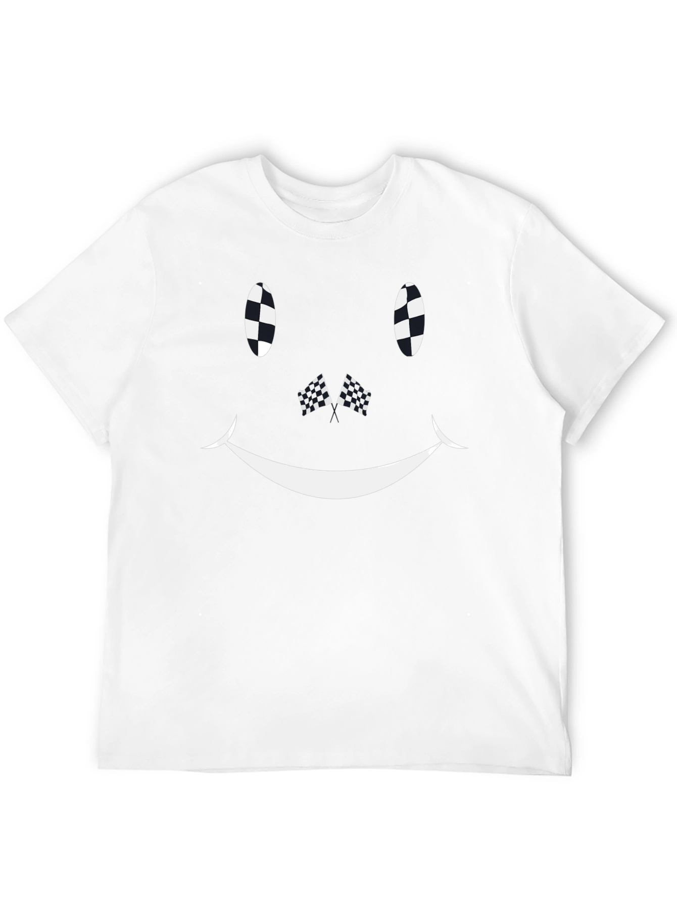 Checkered Flag Smiley Face T-Shirt