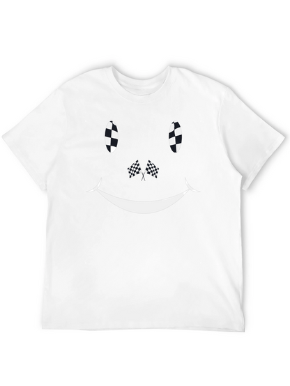 Checkered Flag Smiley Face T-Shirt