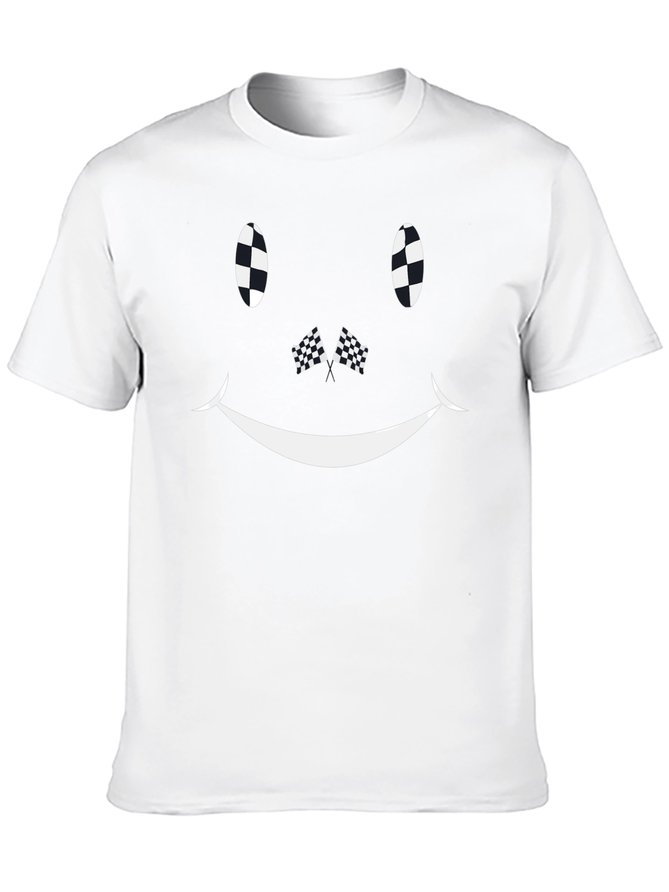 Checkered Flag Smiley Face T-Shirt